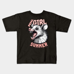 Fangs Out for Fun - Feral Girl Summer Kids T-Shirt